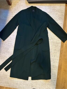 Theory Double-Face Wool-Cashmere Robe Coat